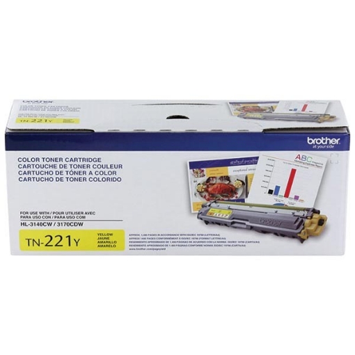 Picture of Brother TN-221Y OEM Yellow Toner Cartridge