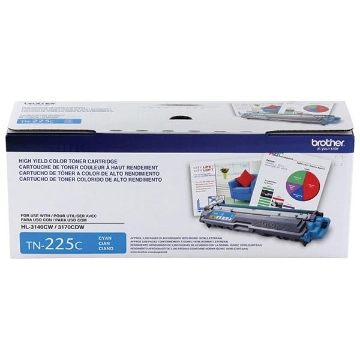 Show details for Brother TN-225C OEM High Yield Cyan Toner Cartridge Picture of Brother TN-225C OEM High Yield Cyan Toner Cartridge