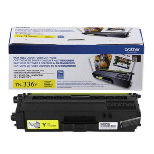 Picture of Brother TN-336y OEM High Yield Yellow Toner Cartridge