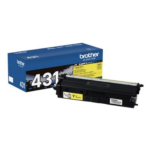 Picture of Brother TN-431Y OEM High Yield Yellow Toner Cartridge