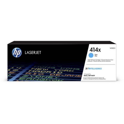 Picture of HP W2021X (HP 414X) High Yield Cyan Toner Cartridge (6000 Yield)