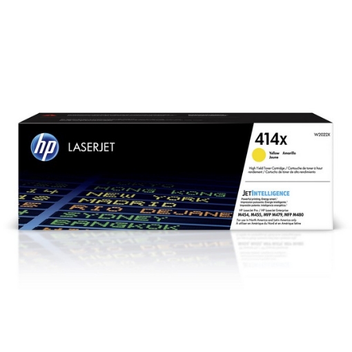 Picture of HP W2022X (HP 414X) High Yield Yellow Toner Cartridge (6000 Yield)