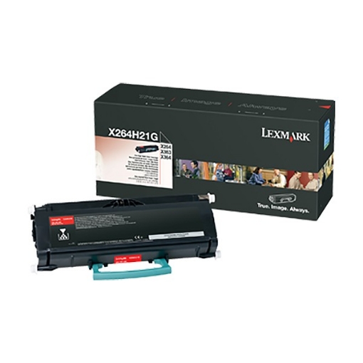 Picture of Lexmark X264H21G High Yield Black Laser Toner Cartridge (9000 Yield)