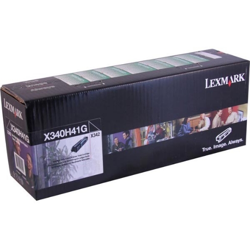 Picture of Lexmark X340H41G OEM High Yield Black Toner Cartridge