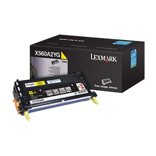 Picture of Lexmark X560A2YG OEM Yellow Toner Printer Cartridge