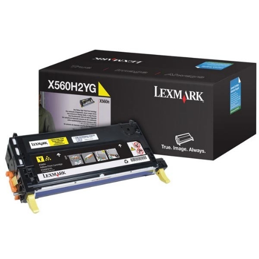 Picture of Lexmark X560H2YG OEM Yellow Toner Printer Cartridge