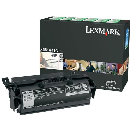 Picture of Lexmark X651A41G OEM Black Print Cartridge