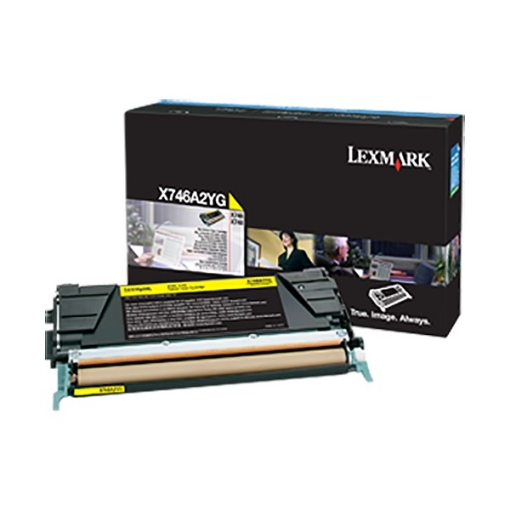 Picture of Lexmark X746A2YG OEM Yellow Toner