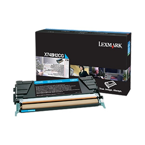 Picture of Lexmark X748H2CG OEM High Yield Cyan Toner