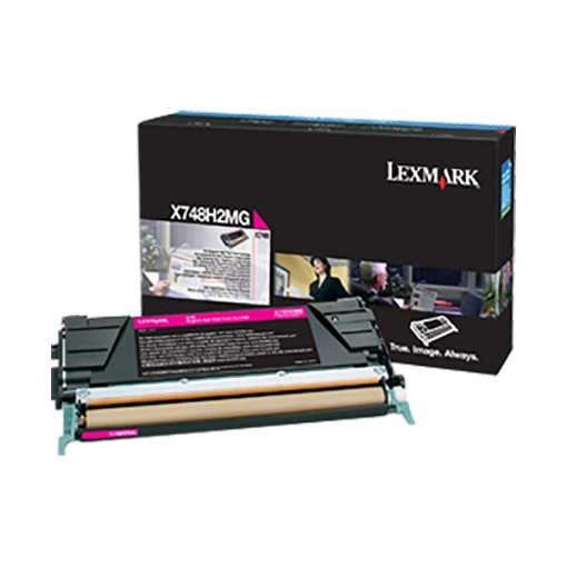 Picture of Lexmark X748H2MG OEM High Yield Magenta Toner